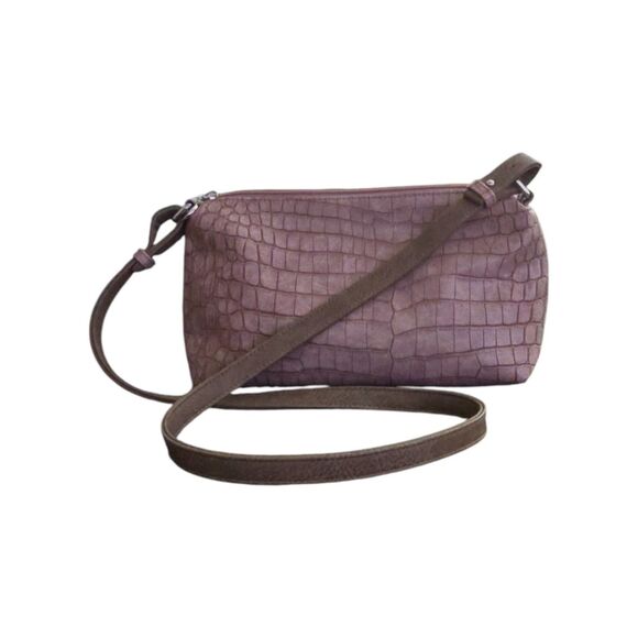Sydney Love Handbags - Sydney Love Mauve Croc Embossed Crossbody Shoulder Bag Chic Purse
